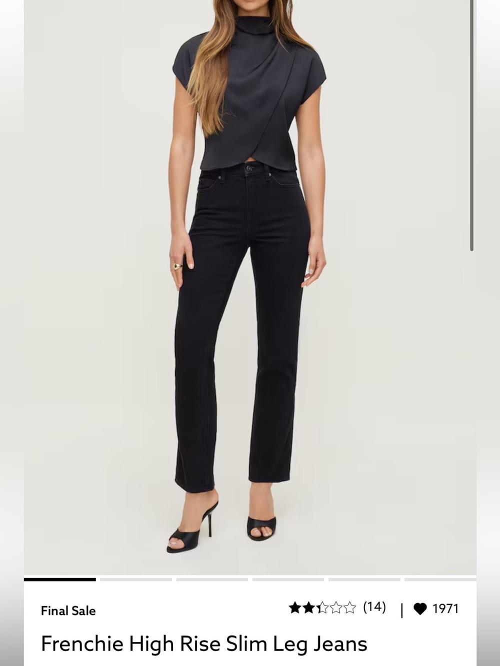 Dynamite Frenchie High Rise Slim Leg Jeans - Black